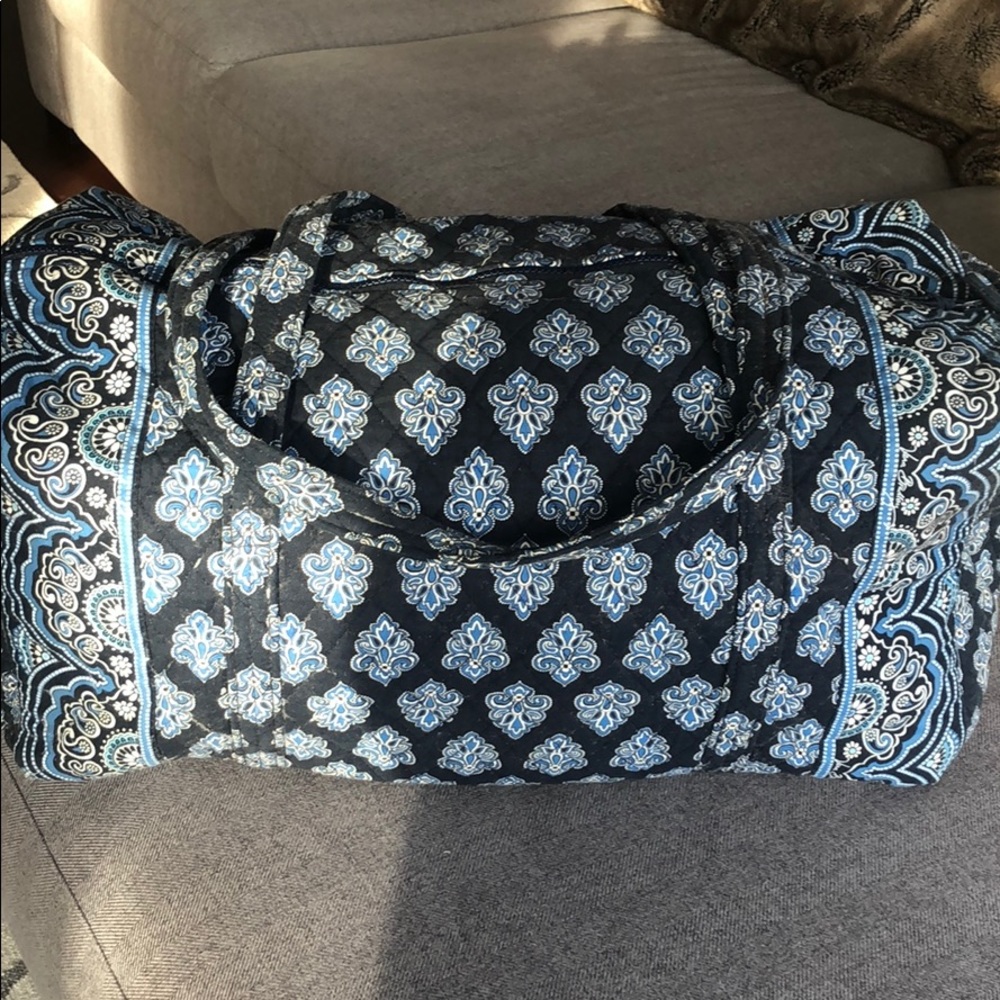 Vera Bradley Large Duffle Bag - Blue Paisley
